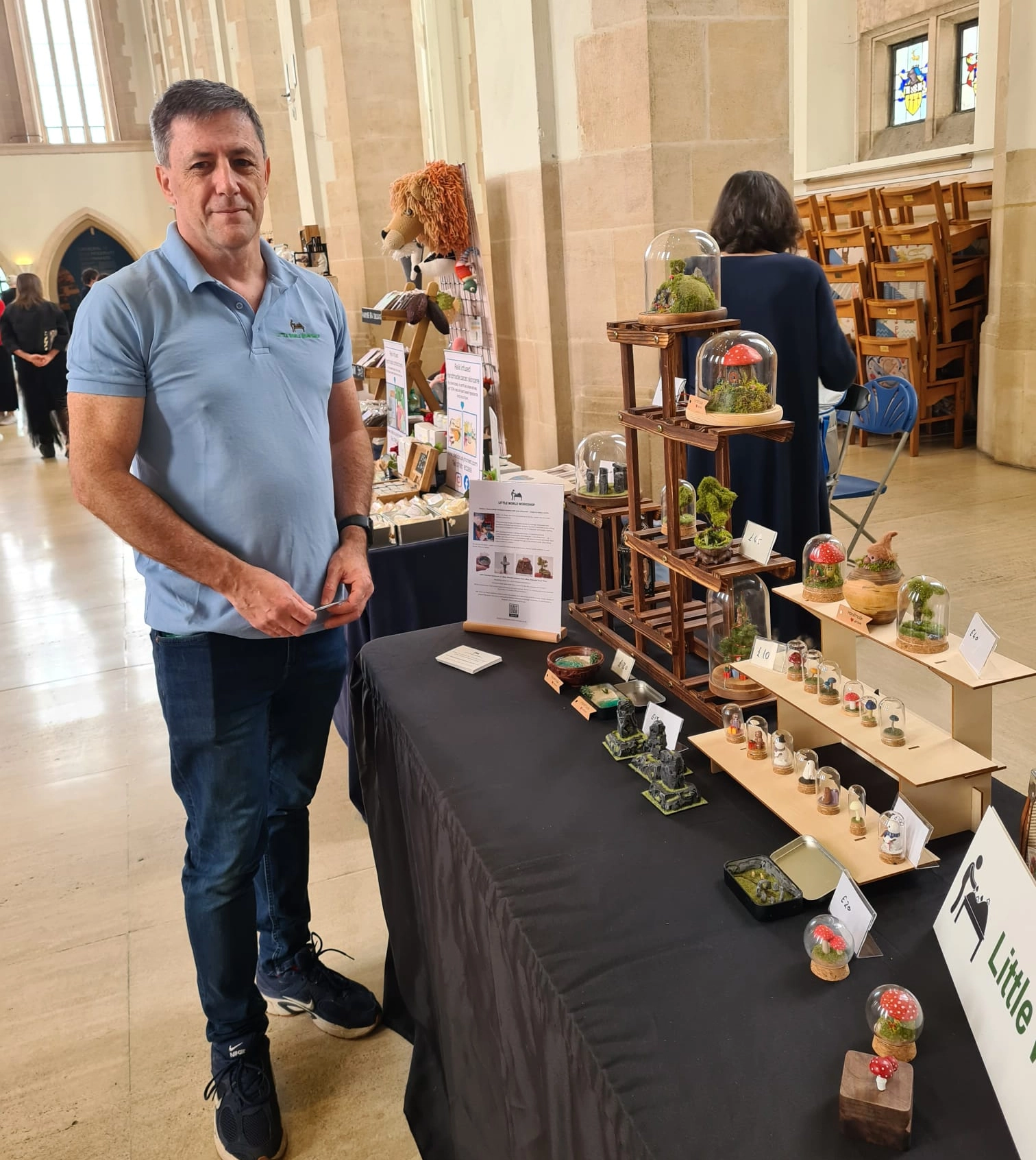 Andy Leaning at the Craft & Flea Guildford fair, May 2026