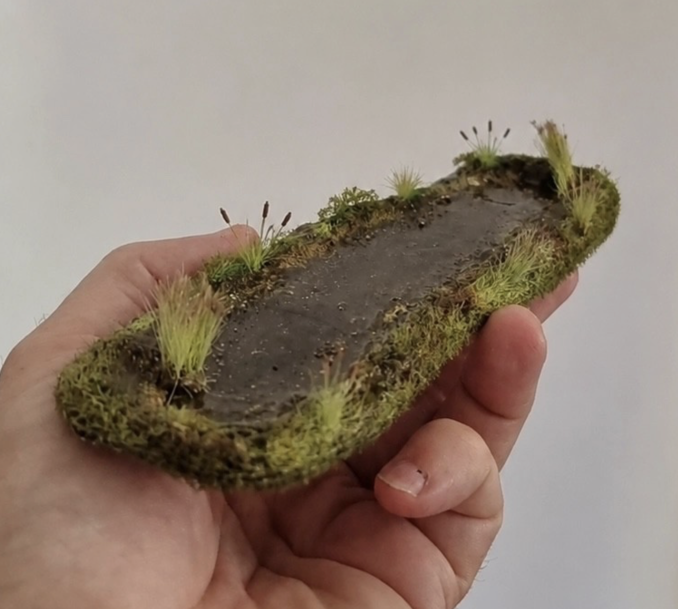 OO gauge muddy lineside ditch model railway scenery